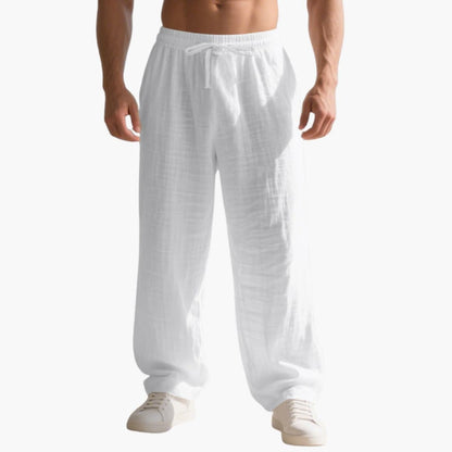 Men's Straight Leg Pants Elastic Waistband
