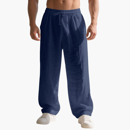 Men's Straight Leg Pants Elastic Waistband - VibreMode