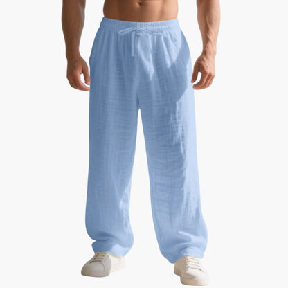 Men's Straight Leg Pants Elastic Waistband