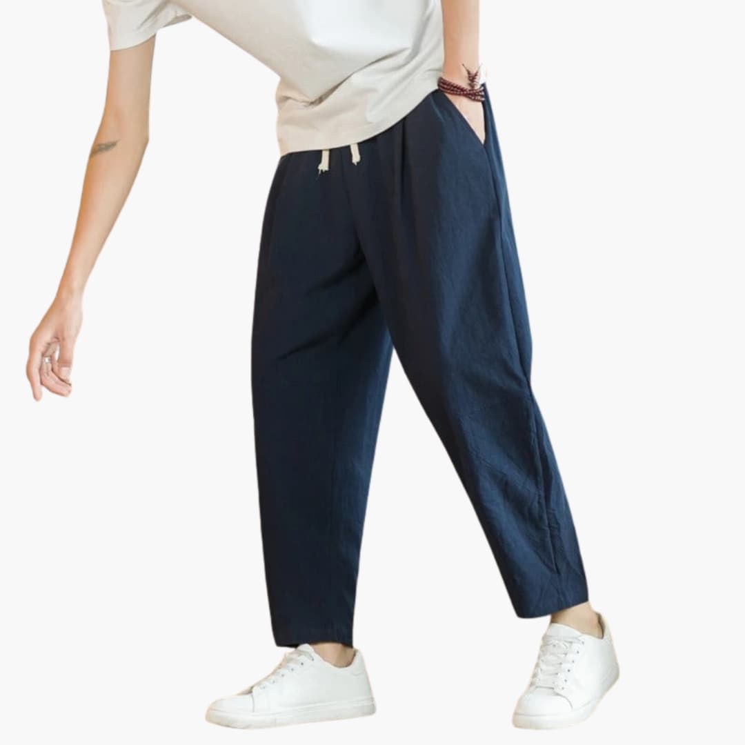 Men's Loose Fit Summer Pants Cotton