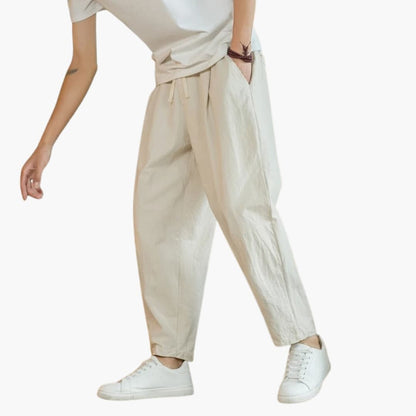 Men's Loose Fit Summer Pants Cotton - VibreMode