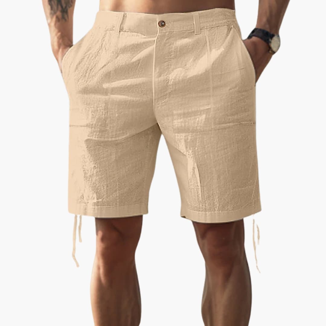 Men's Summer Shorts Elastic Waist Straight Hem - VibreMode