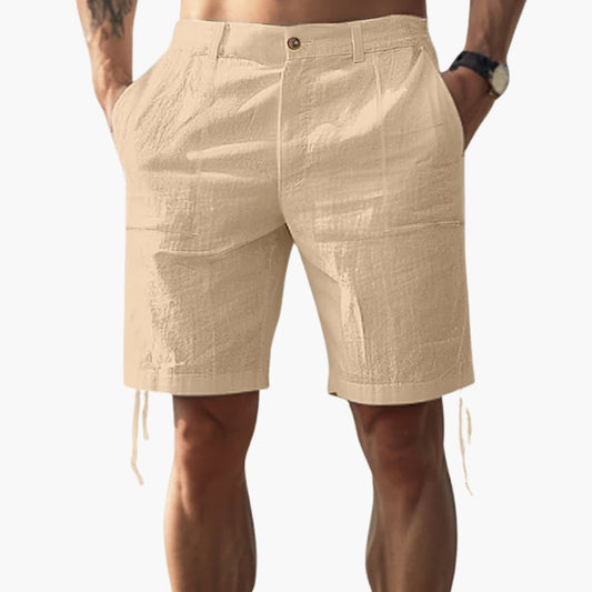 Men's Summer Shorts Elastic Waist Straight Hem - VibreMode