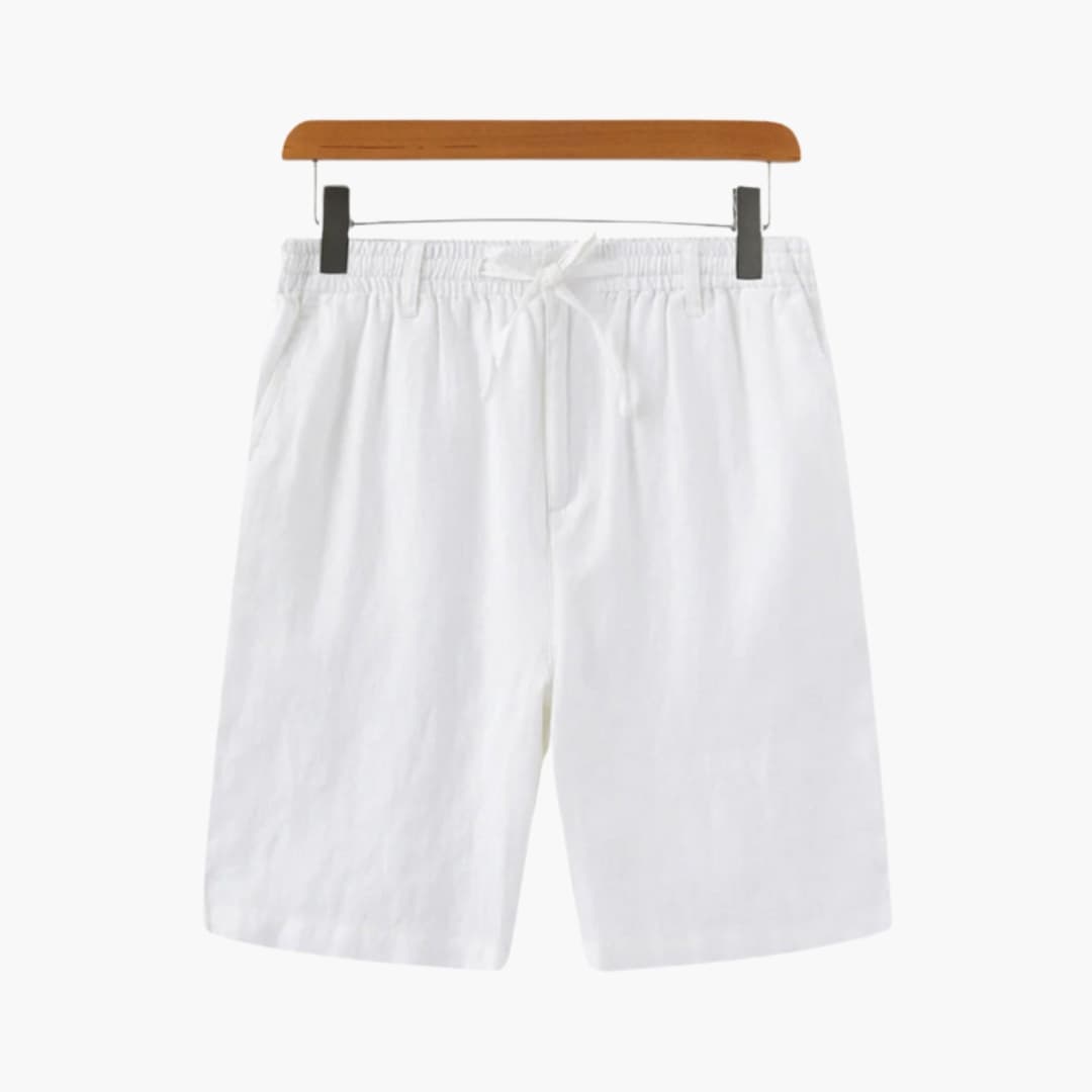 Men's Elastic Waist Shorts with Side Pockets