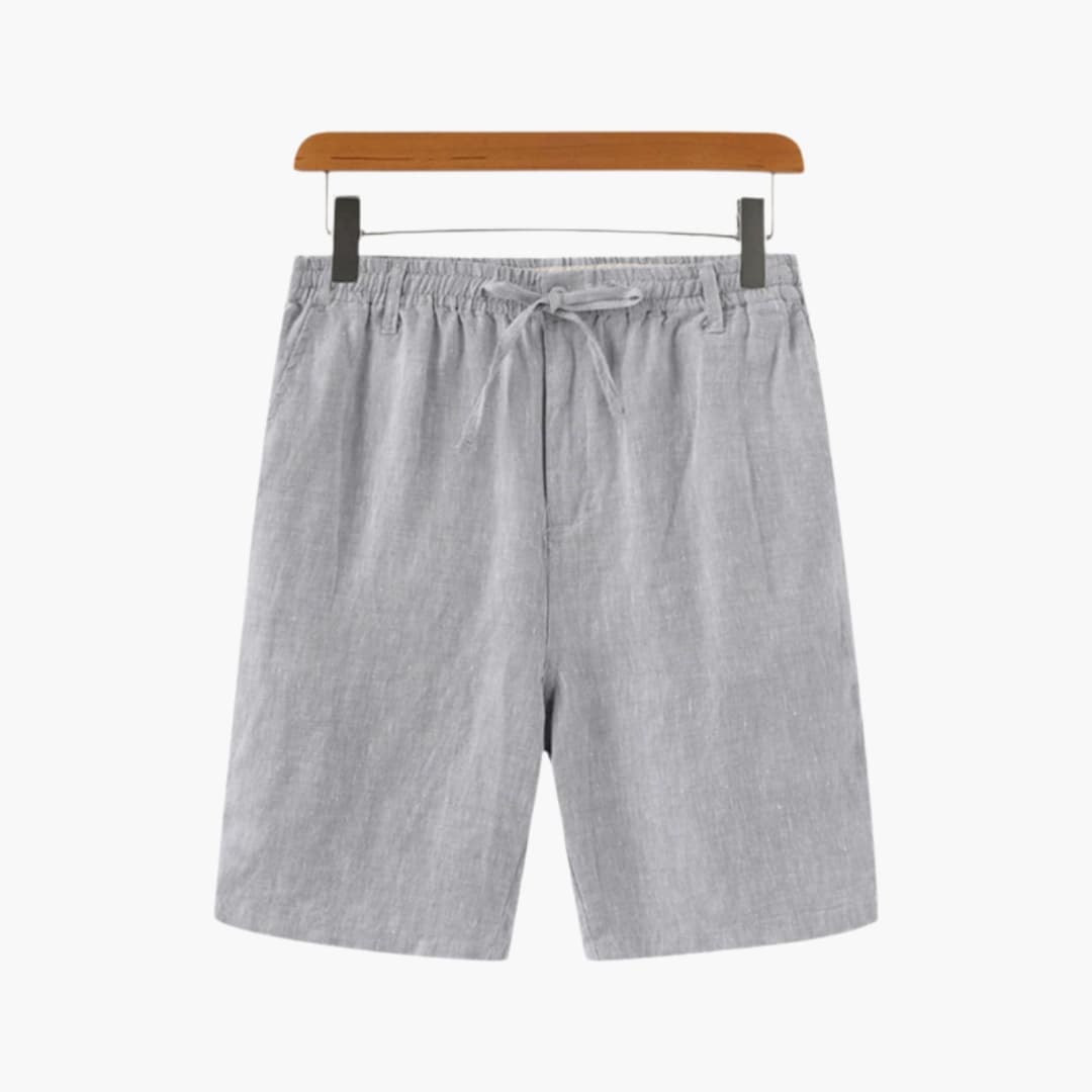 Men's Elastic Waist Shorts with Side Pockets
