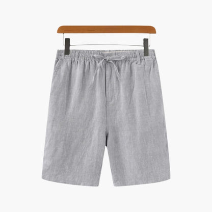 Men's Elastic Waist Shorts with Side Pockets