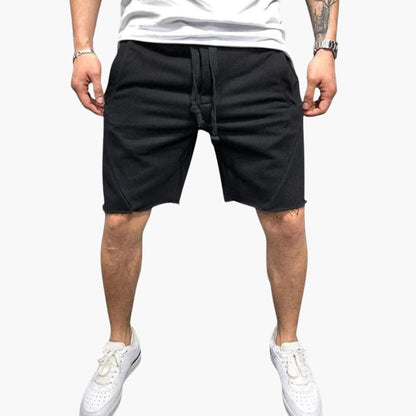 Men's Summer Shorts Elastic Waist Straight Legs