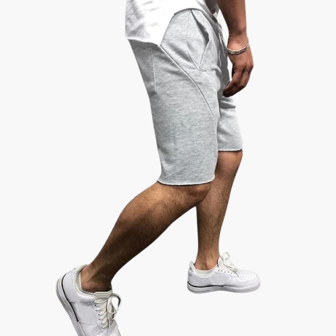 Men's Summer Shorts Elastic Waist Straight Legs