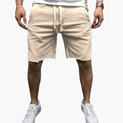 Men's Summer Shorts Elastic Waist Straight Legs