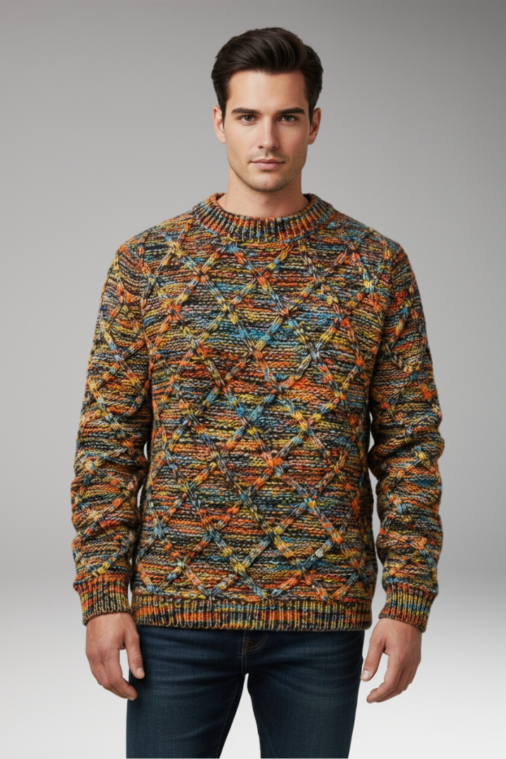 Men's Diamond Pattern Sweater