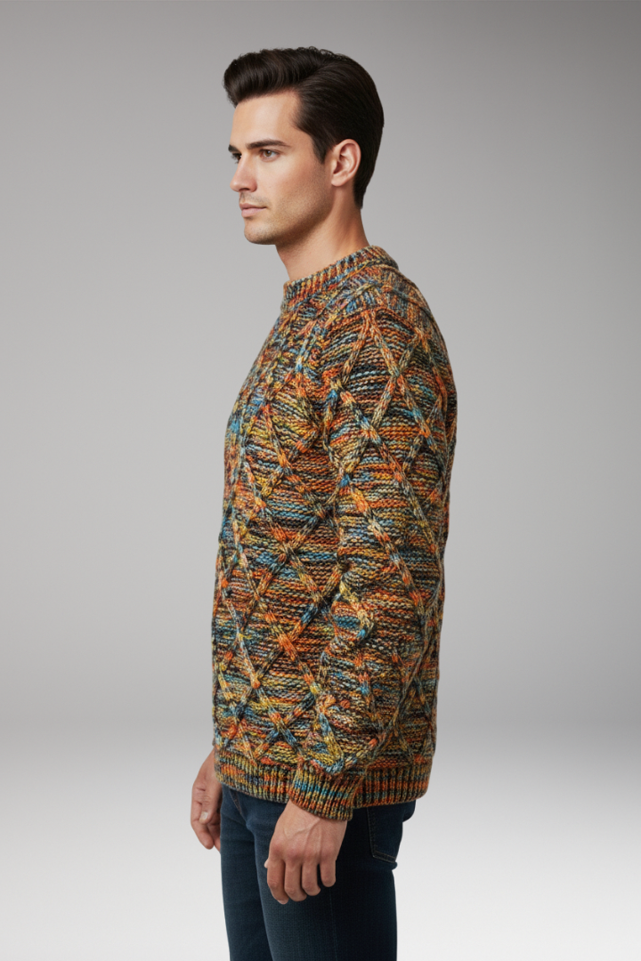 Men's Diamond Pattern Sweater
