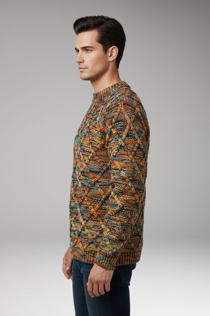 Men's Diamond Pattern Sweater