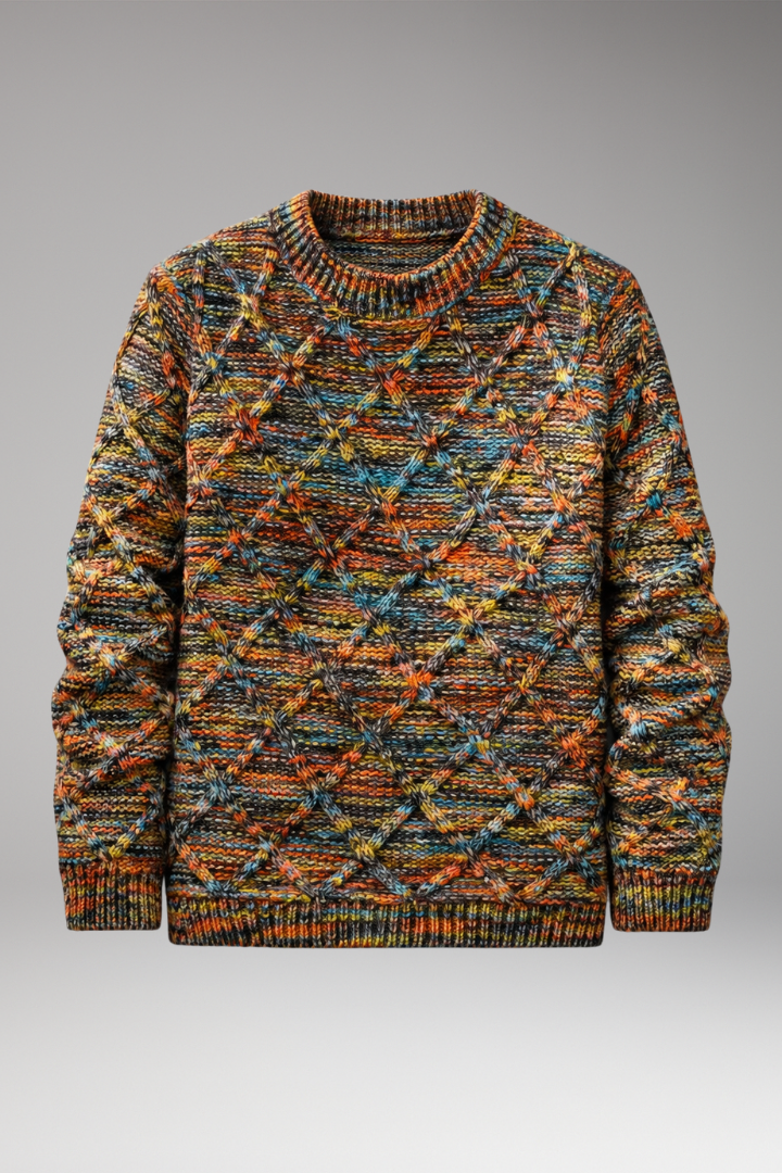 Men's Diamond Pattern Sweater - VibreMode