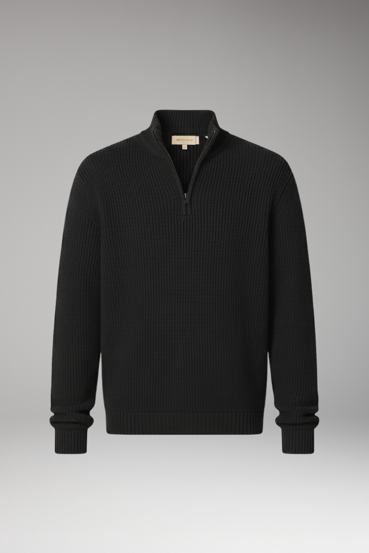 Men's Half-Zip Sweater Stand Collar - VibreMode