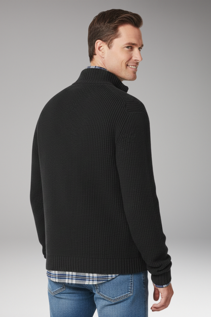 Men's Half-Zip Sweater Stand Collar