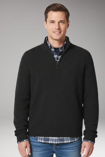 Men's Half-Zip Sweater Stand Collar