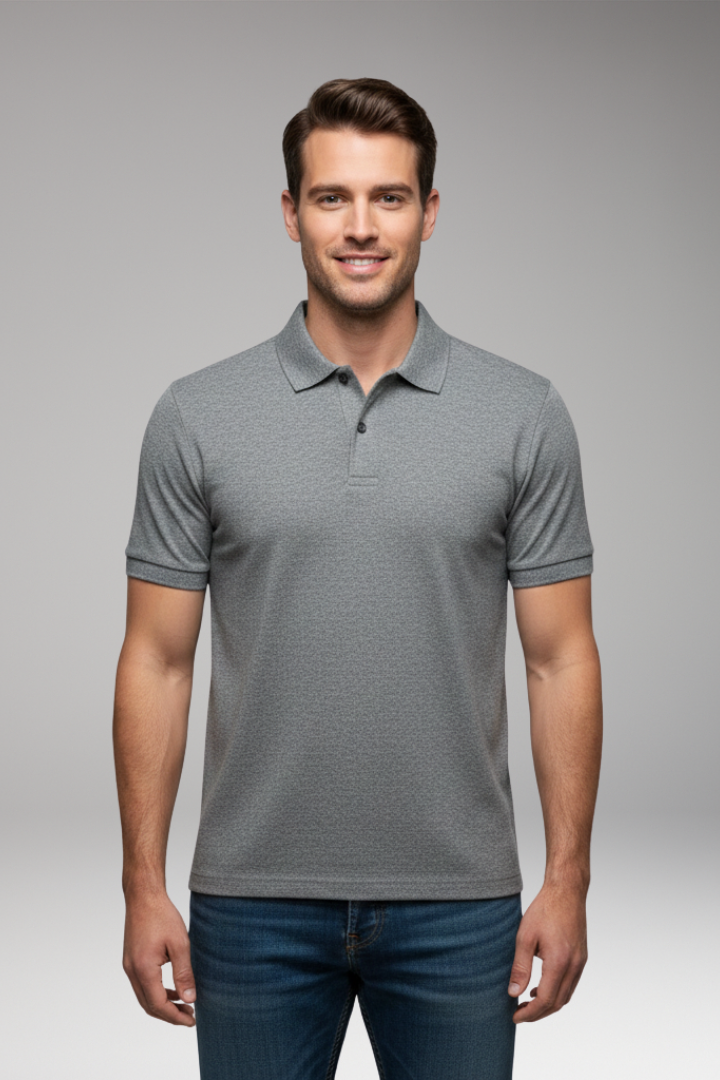 Men's High Neck Sweater Ribbed Trim