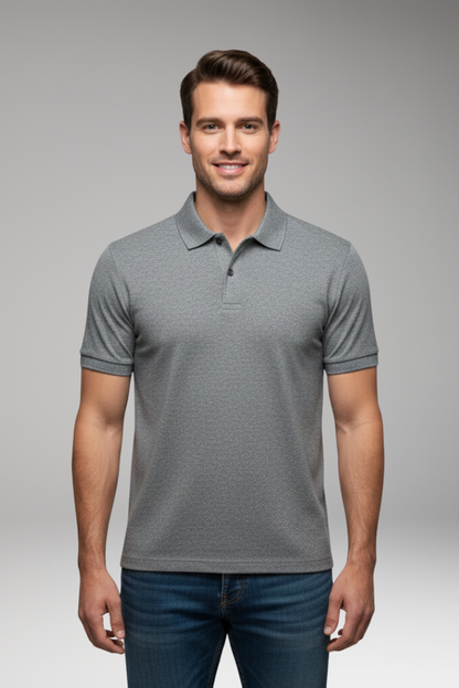 Men's High Neck Sweater Ribbed Trim