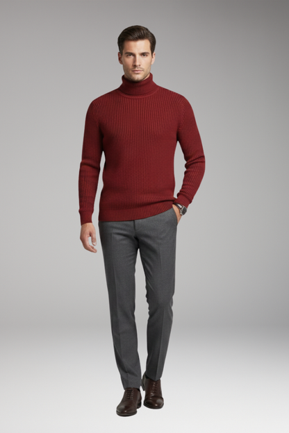 Men's Turtleneck Sweater Ribbed
