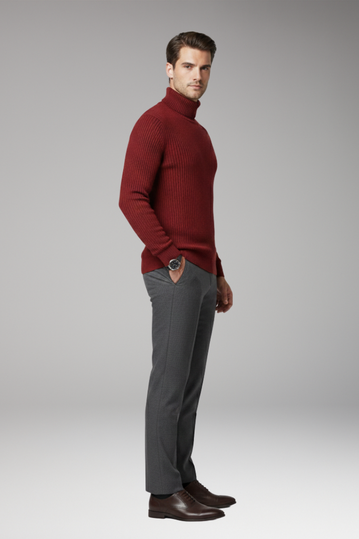 Men's Turtleneck Sweater Ribbed