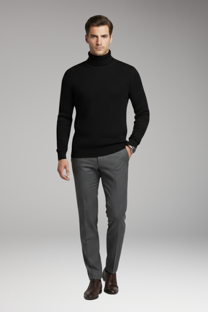 Men's Turtleneck Sweater Ribbed