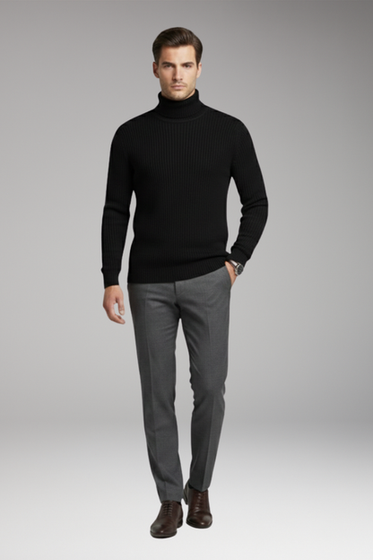 Men's Turtleneck Sweater Ribbed