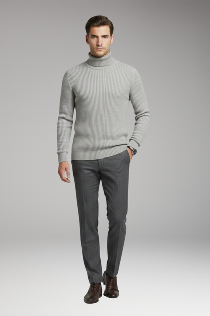 Men's Turtleneck Sweater Ribbed