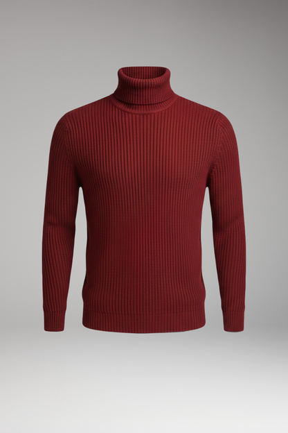 Men's Turtleneck Sweater Ribbed - VibreMode