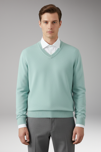 Men's V Neck Sweater Loose Fit