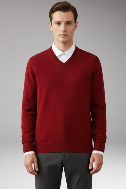 Men's V Neck Sweater Loose Fit