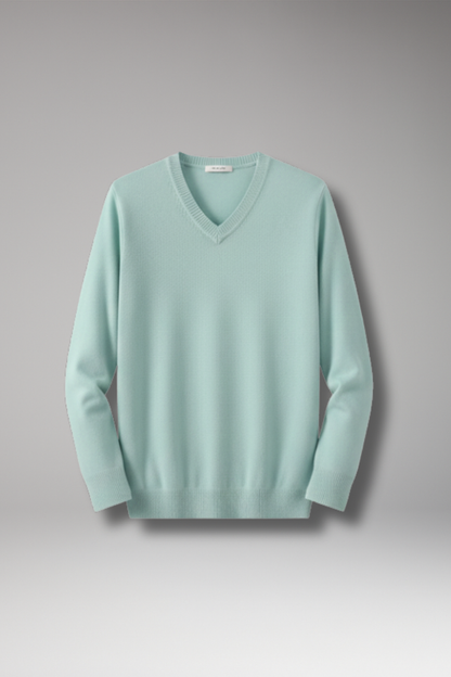 Men's V Neck Sweater Loose Fit - VibreMode