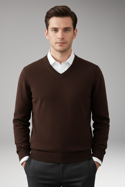 Men's V Neck Sweater Loose Fit