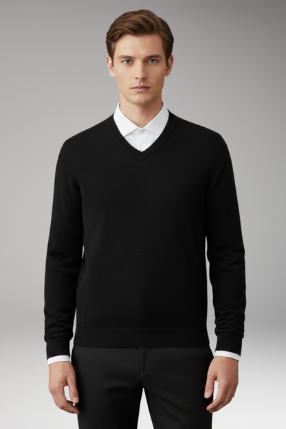 Men's V Neck Sweater Loose Fit