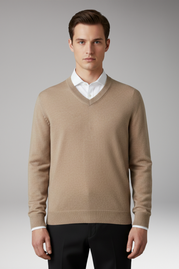 Men's V Neck Sweater Loose Fit