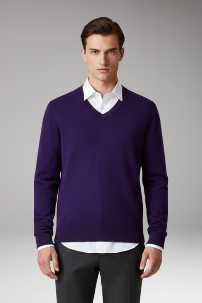 Men's V Neck Sweater Loose Fit