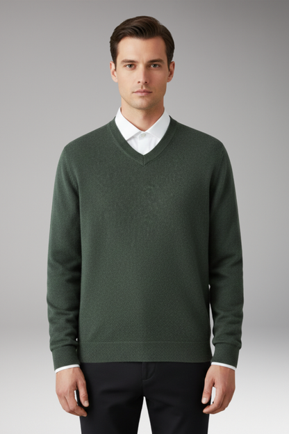 Men's V Neck Sweater Loose Fit
