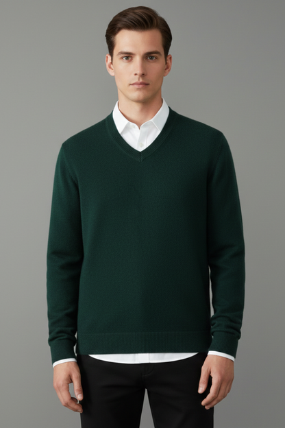 Men's V Neck Sweater Loose Fit