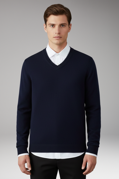 Men's V Neck Sweater Loose Fit