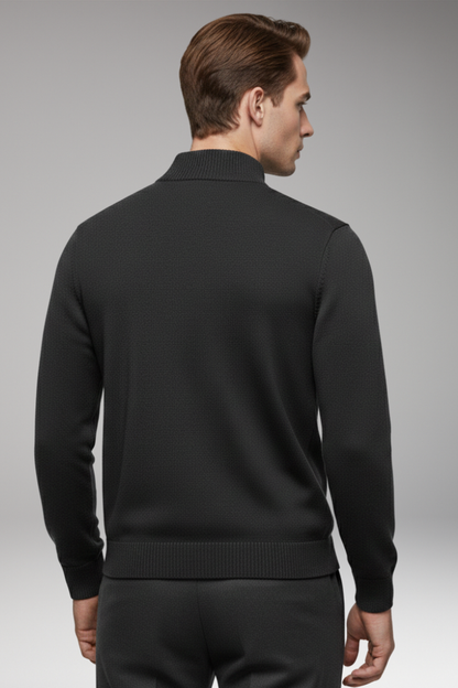 Men's Half-Zip Sweatshirt Ribbed Cuffs