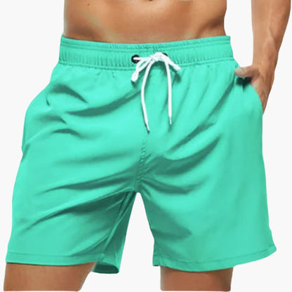 Men's Quick-Drying Swim Shorts Elastic Waistband