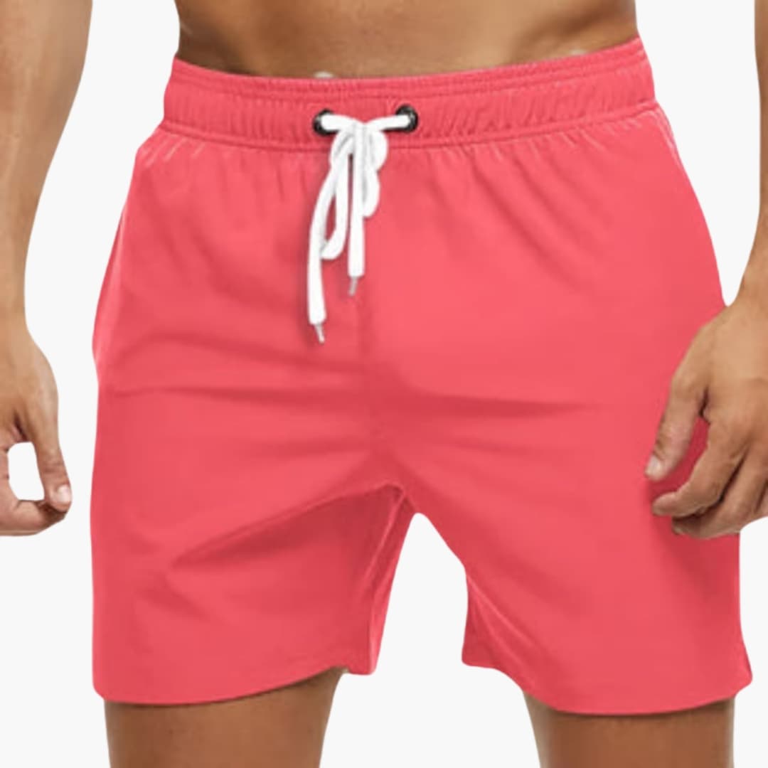 Men's Quick-Drying Swim Shorts Elastic Waistband