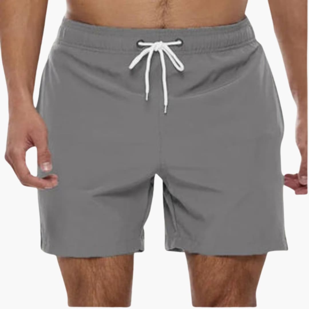 Men's Quick-Drying Swim Shorts Elastic Waistband