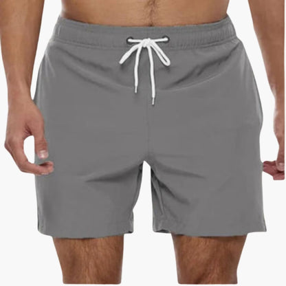Men's Quick-Drying Swim Shorts Elastic Waistband