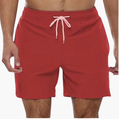 Men's Quick-Drying Swim Shorts Elastic Waistband
