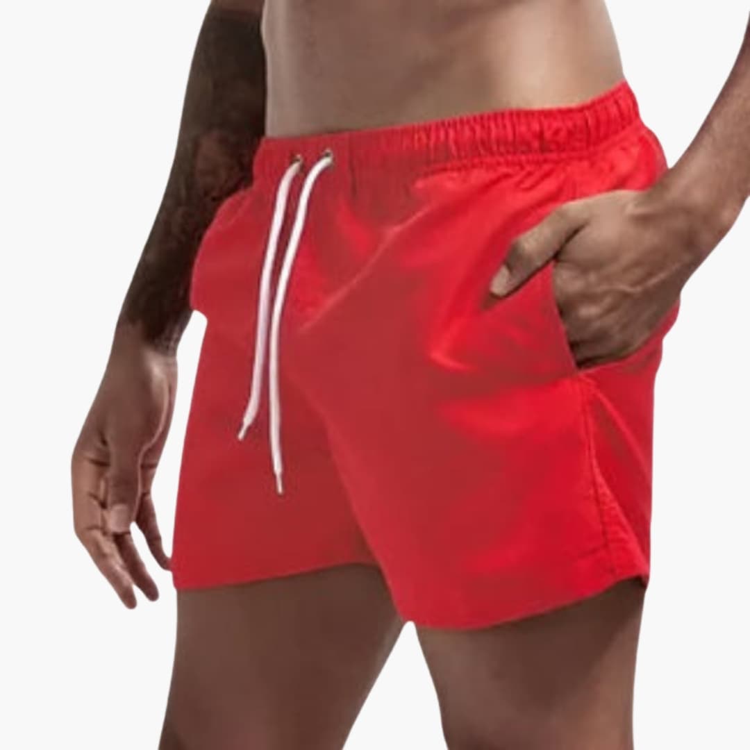 Men's Swim Shorts Elastic Waist Water-Resistant