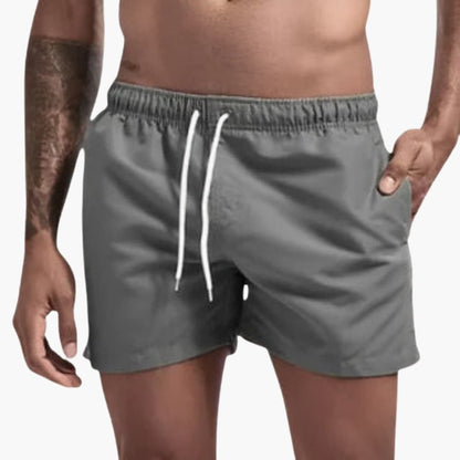 Men's Swim Shorts Elastic Waist Water-Resistant