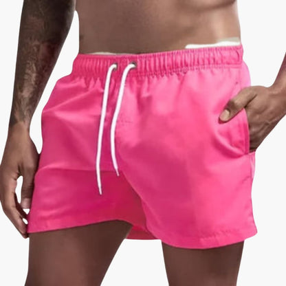 Men's Swim Shorts Elastic Waist Water-Resistant