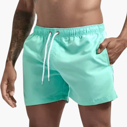 Men's Swim Shorts Elastic Waist Water-Resistant