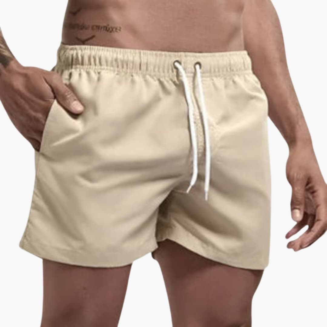 Men's Swim Shorts Elastic Waist Water-Resistant