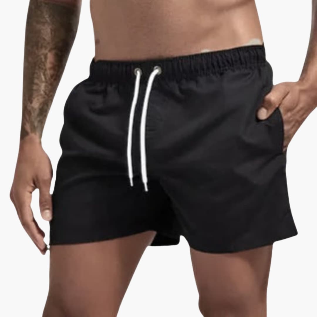 Men's Swim Shorts Elastic Waist Water-Resistant